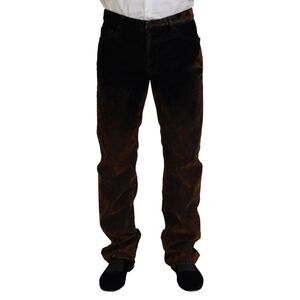 Dsquared² Brown Washed Cotton Straight Fit Casual Denim Men's Jeans (Pre-Owned)